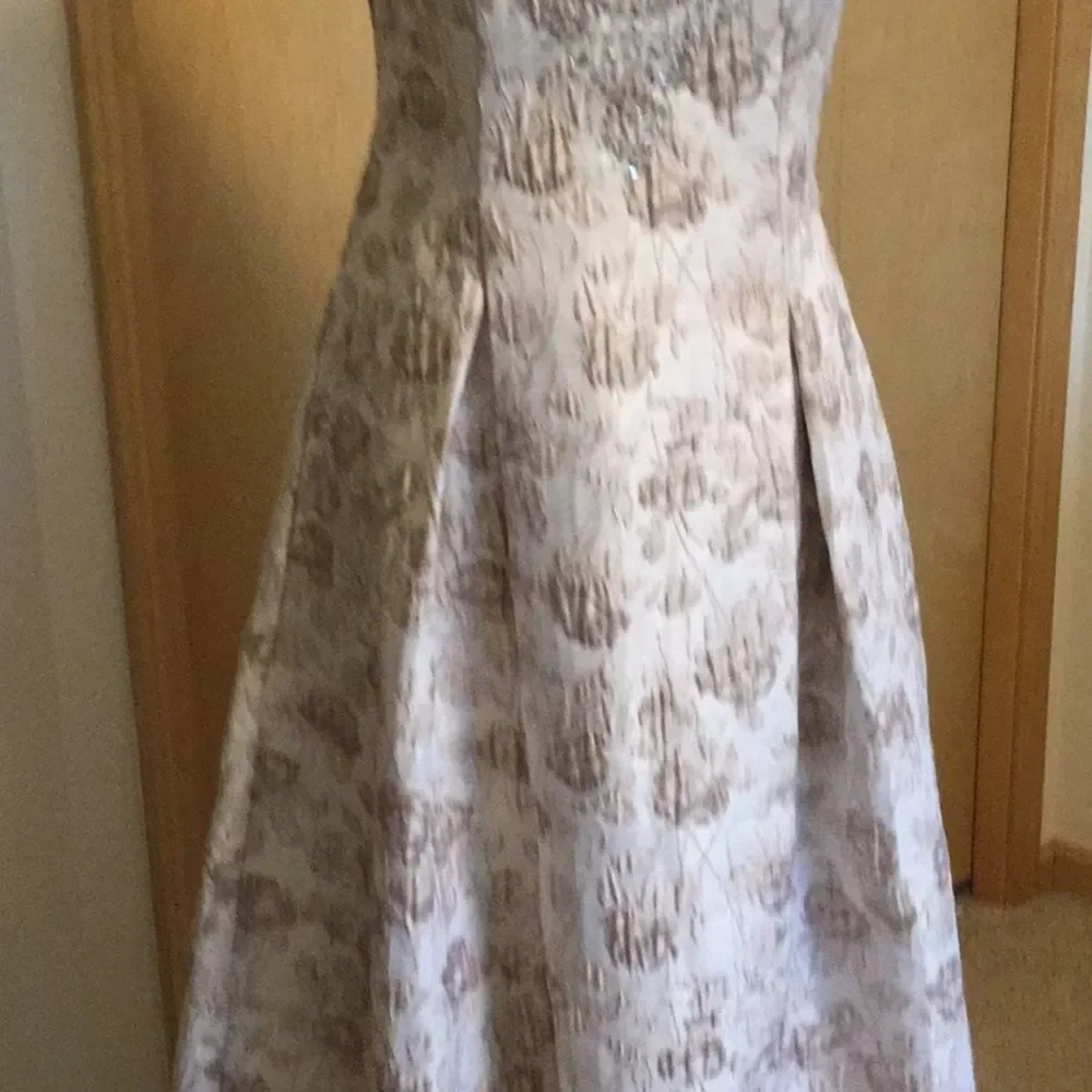 Aidan Mattox Metallic Jacquard Ball Gown - Picture 7 of 8